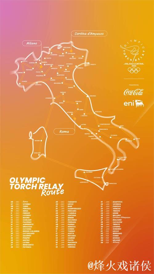 米兰-科尔蒂纳冬奥会火炬传递全路线正式发布